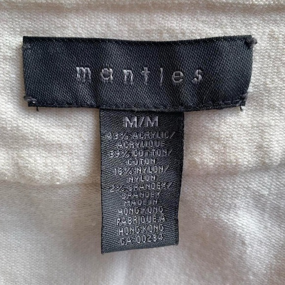 Vintage Mantles Cream/White Long Sleeve Faux Fur Trimmed Zipper Cardigan Sweater - Picture 4 of 4